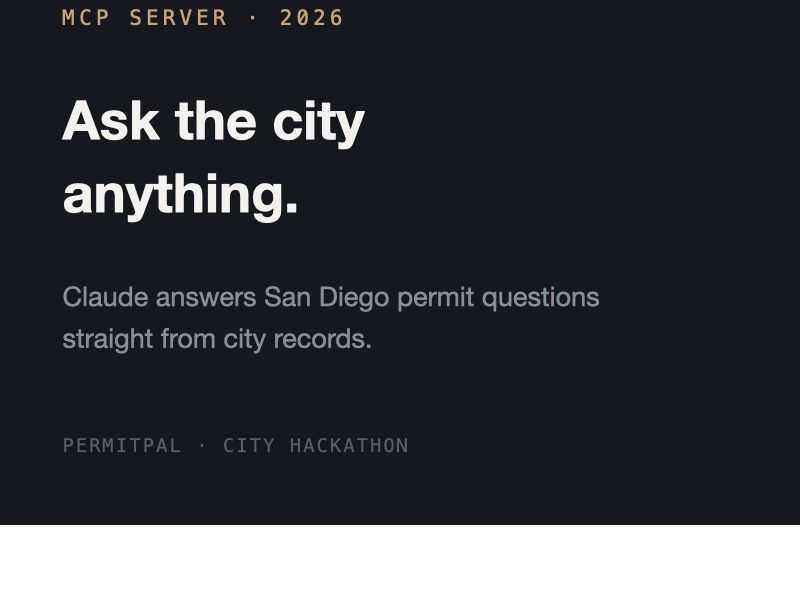 PermitPal — MCP server for San Diego permits