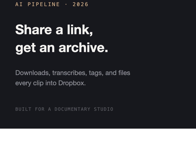 Video research pipeline